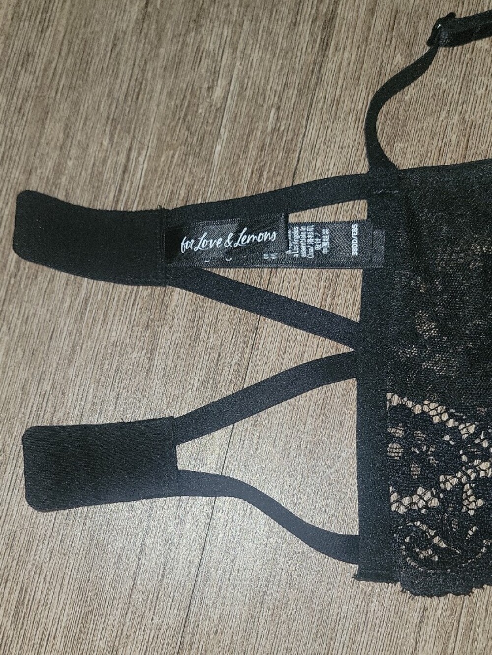 For Love And Lemons Black Lace Longline Underwire Bra - Picture 4 of 4